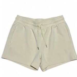 Members Mark- Lounge/Athletic Cream Luxe Shorts, Medium
